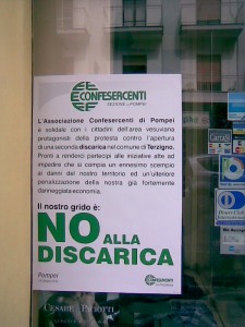 Manifesto anti-discarica Confesercenti