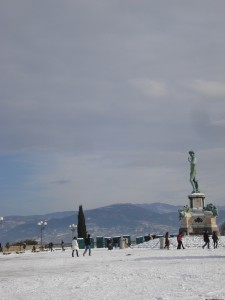 I sposi cinesi al Piazzale Michelangelo.