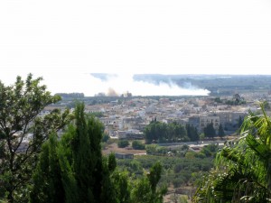 Incendio nella vora di Casarano