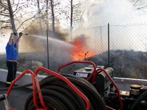 Incendio nella vora di Casarano