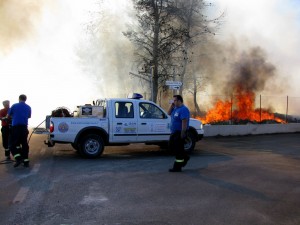 Incendio nella vora di Casarano