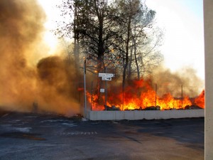 Incendio nella vora di Casarano