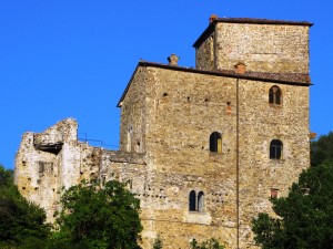 Un paese del Casentino con Pieve e Castello