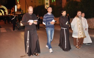 La processione di San Francesco dei frati cappuccini