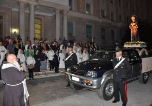 La processione di San Francesco dei frati cappuccini