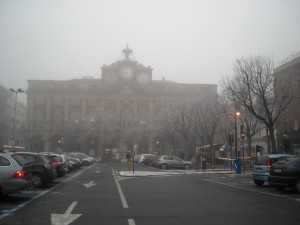 Alessandria nella nebbia