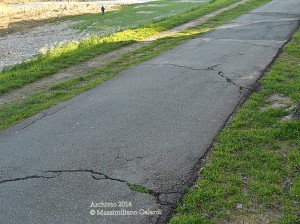 Buche e dissesti del Viale Galilei