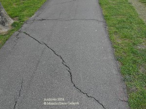 Buche e dissesti del Viale Galilei