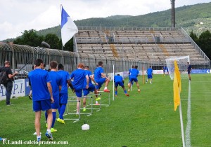 L’A.C. Prato si allena al Lungobisenzio