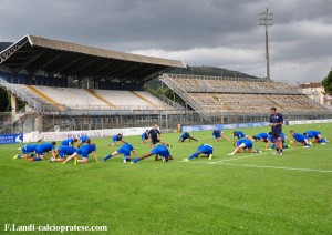 L’A.C. Prato si allena al Lungobisenzio