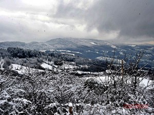 Nevicata a pochi chilometri da Firenze