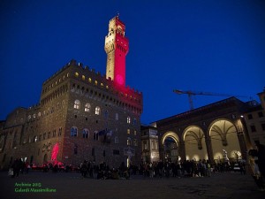 Palazzo Vecchio vestito di rosso