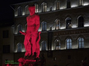 Palazzo Vecchio vestito di rosso