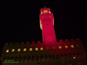 Palazzo Vecchio vestito di rosso