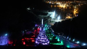 Inaugurazione d’illuminazione artistica della cascata monumentale