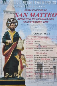 Fine settembre con la festa di San Matteo apostolo ed evangelista